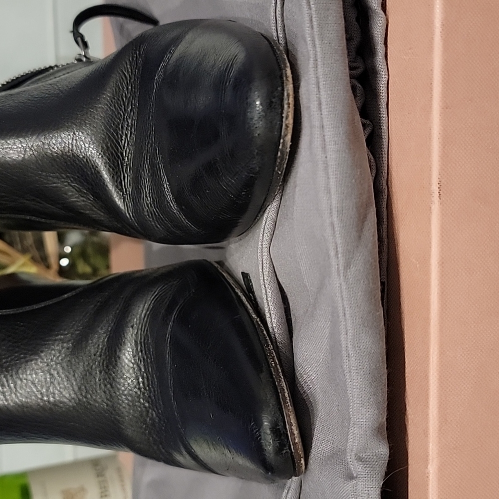 Authentic Miu Miu Leather Booties Size 8 - image 3